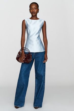 Mare Mare Satin Open Back Blouse