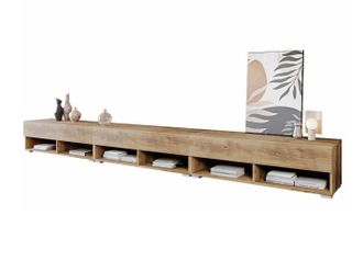 Mirjan24 Mobilier1 - Mueble Tv Sarasota 144, Casta&ntilde;a, N&uacute;mero De Puertas: 0, N&uacute;mero De Cajones: 0, 300x30x33cm