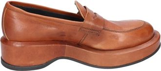 Moma Leren loafers - Dames - Loafers - Bruin - 37 EU - Leer - Schoenen
