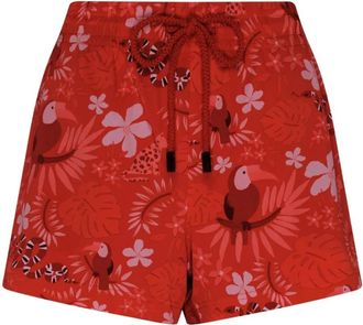 Vilebrequin Ba&ntilde;ador el&aacute;stico Papel de Embrulho - Shorts - Mujer - Rojo - XS