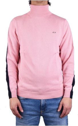 Sun 68 Turtlenecks, male, Pink, Size: 2XL K44189 Turtleneck