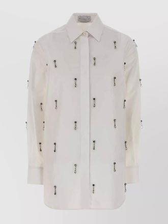Stella McCartney crystal-embellished cotton shirt