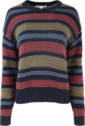 Autumn Cashmere Maglione girocollo a righe - Blu