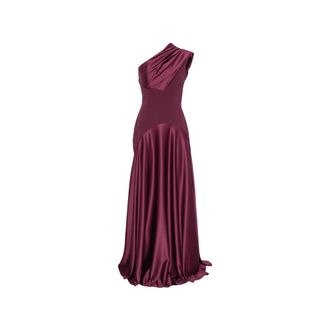 Solace London One-shoulder Draped Maxi Dress