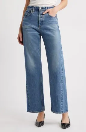 Moussy Vintage Salisbury Wide Leg Jeans in Blue at Nordstrom Rack, Size 30
