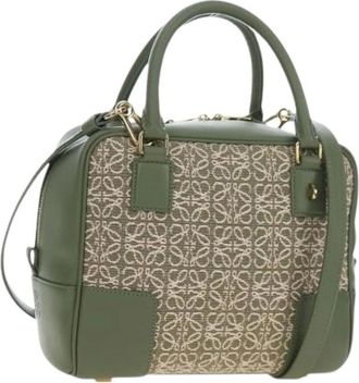 Loewe Pre-owned Hand Bag - Dames - Vintage Handtas - Groen - ONE Size - Leer - Vintage