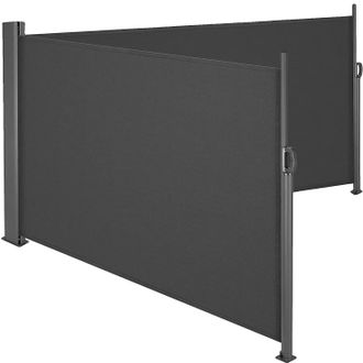 OEM Toldo Lateral, Parasol Para Jard&iacute;n, Dise&ntilde;o Ligero, Protecci&oacute;n Uv, 6x1,8 M, Gris Oscuro