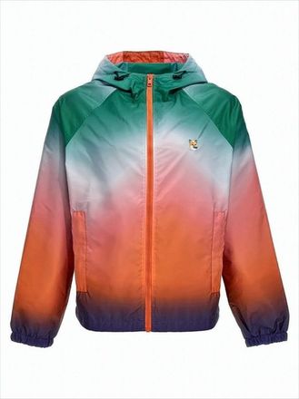 Maison Kitsuné Gradient Hooded Jacket With Embroidered Fox Emblem