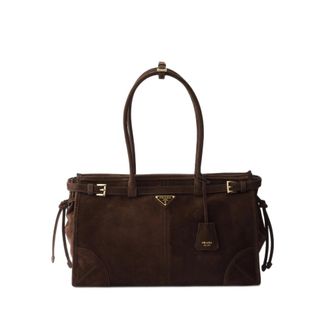 Prada Bonnie Large Suede Handbag