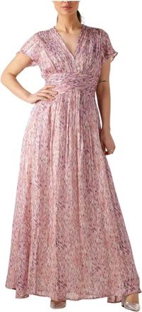 Notre-V Kleedjes, Dames, Paars, XS, Elegante Lila Maxi Jurk