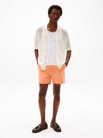 Tommy Hilfiger Mens Regular Fit 5 Comfort Waist Tommy Short - Orange - 31