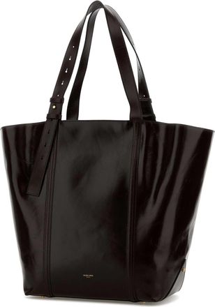 Golden Goose Womens Shiny Tote Brown Cow Leather
