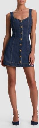 Alice & Olivia Bea Denim Minidress in Danica Dark Indigo at Nordstrom Rack, Size 12