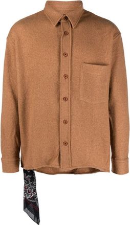 Destin Brown Wool Blend Shirt
