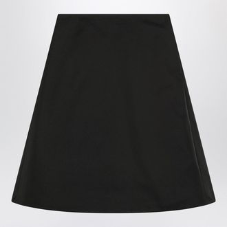 Alexander McQueen Alexander Mc Queen Flared Black Skirt In Silk Blend