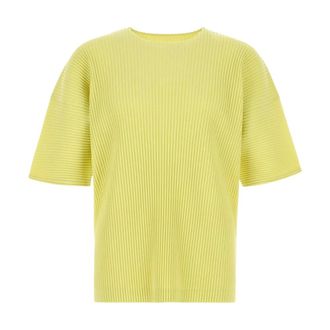 Issey Miyake Overhemden, Dames, Geel, L, Polyester, Maandelijkse Kleuren: Mei Top