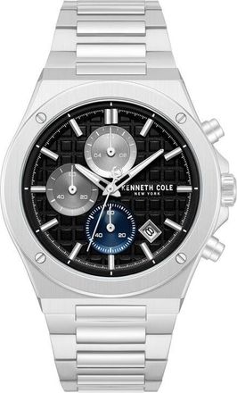 Kenneth Cole Multi-Function Chronograph Bracelet Watch in Black/silver at Nordstrom