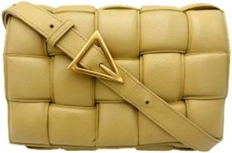 Bottega Veneta Pre-owned Cross Body Bags, female, Yellow, Size: ONE SIZE Pre-owned Leather Shoulder Bag
