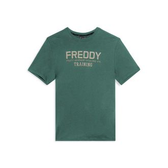 Freddy T-shirt con logo centrale e dettaglio camouflage