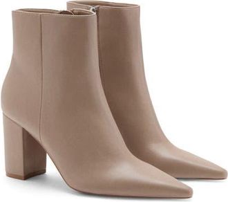 Mango Cobo Block Heel Bootie in Ecru at Nordstrom, Size 8.5Us