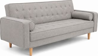 Home Heavenly Home Heavenly - Sof&aacute; Cama Pynkie, Convertible En Cama De Matrimonio, Capiton&eacute; Moderno Con Cojines, 214x82x85 Cm. Color: Gris