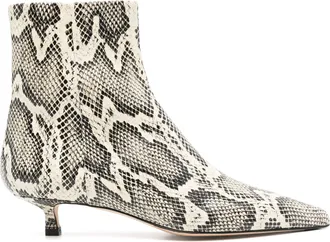 Aeyde Sofie Snake Print Calf Leather Creamy