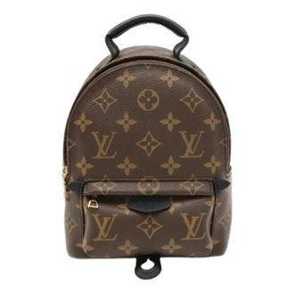 Louis Vuitton Pre-owned Monogram Canvas Backpack - Dames - Vintage Rugzakken - Bruin - ONE Size - Leer - Vintage