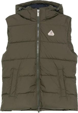 Pyrenex Spoutnic Mini Ripstop Hooded Vest - Heren - Bodywarmers - Groen - S - Leer - Fitness