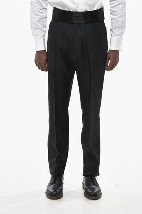 Dsquared2 Virgin Wool and Silk Trousers IBRA LOS ANGELES with 1 Pleat size 50