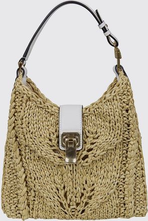 Ermanno Scervino Borsa a spalla mini hobo in rafia alluncinetto Ermanno Scervino