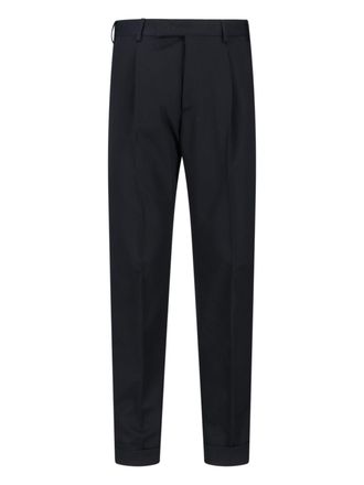 Pantaloni Torino Mid-Rise Virgin Wool Trousers with Cuffed Hem