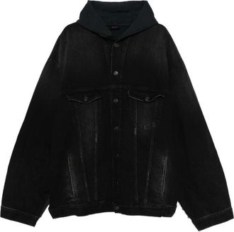 Balenciaga Logo-embroidered Hooded Jacket