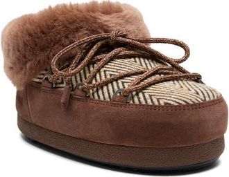 Moon Boot MB x Guest In Residence EVX Chalet Genuine Sheepskin Trim Mule in Cocoa at Nordstrom, Size 41