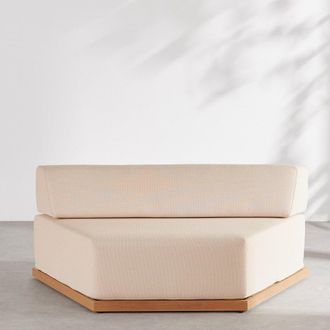 Maisons du monde M&oacute;dulo central de 2 plazas para sof&aacute; profesional beige