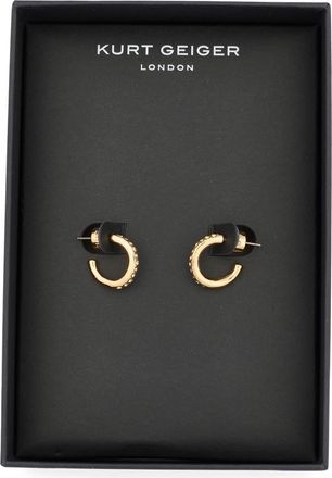 Kurt Geiger Pavé Crystal Mini Huggie Hoop Earrings in Gold at Nordstrom Rack