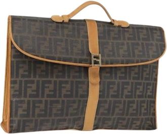 Fendi Pre-owned Handbags, female, Black, Size: ONE SIZE Pre-owned Canvas Bag