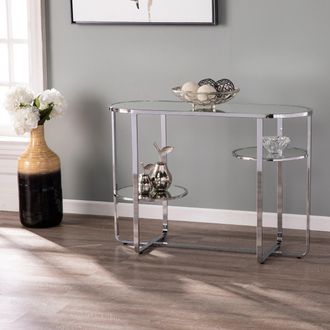 SEI Maxina Mirrored Console Table With Storage