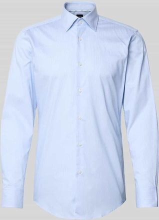 HUGO BOSS Slim Fit Businesshemd aus Baumwoll-Mix Modell HANK in Bleu, Größe 38