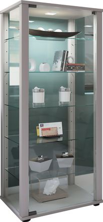 ebuy24 Ebuy24 - Vitrina De Vidrio Vcm De Pie Vitrina De Vidrio Con Vidrio De Seguridad Esg Dimensiones Aprox. Al. 115 X An. 50 X P. 38 Cm Soporte Vitrina Vid