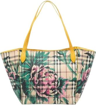 Burberry Pre-owned Tote Bags, female, Multicolor, Size: ONE SIZE Pre-owned Fabric Tote