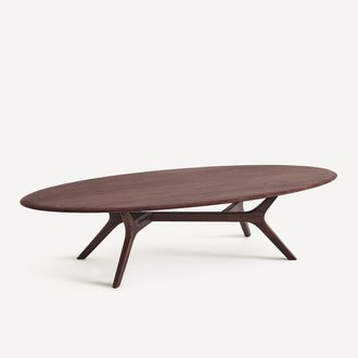 AM.PM Ellipsvormige salontafel van massief notenhout, MARICIELO