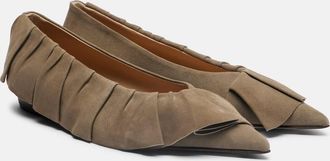 J.W.Anderson Ruffled suede ballerina flats
