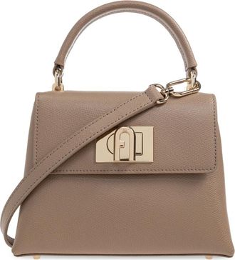 Furla 1927 Mini Handtas - Dames - Handtassen - Beige - ONE Size - Leer - Tassen