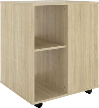 vidaXL Vidaxl - Rolling Cabinet Sonoma Oak 60x53x72 cm Engineered Wood