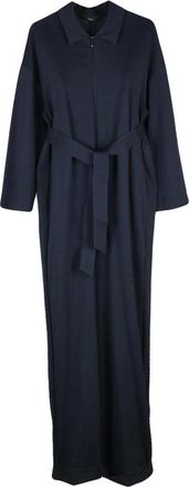Max Mara Jersey Jumpsuit - Dames - Jumpsuits - Blauw - M - Katoen - Jumpsuits & Playsuits