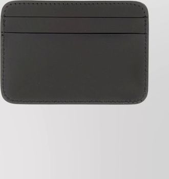Acne Studios compact leather card holder with stitch detail