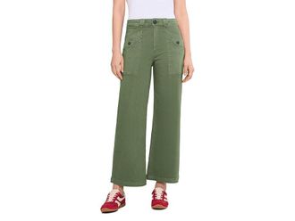 Kut from the Kloth Meg High-Rise Wide Leg Pants With Pocket Front And Back in Dill Womens Jeans Dill : 14 27, Cotton/Spandex