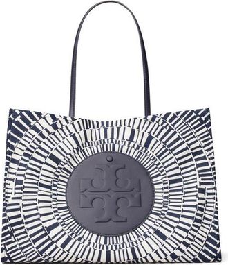 Tory Burch Ella Print Tote in Navy Circle at Nordstrom
