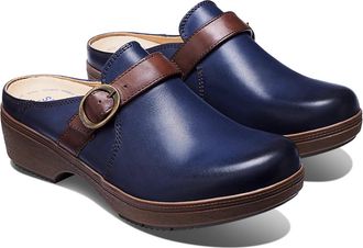 Samuel Hubbard Cascade Clogs Blue Leather Comfort Casual Shoes ZOGG533