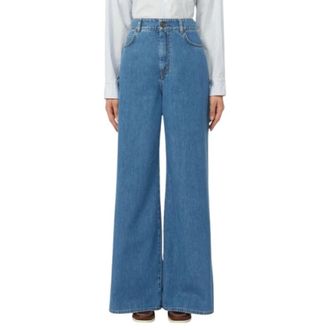 Max Mara Dames, Jeans, Blauw, Maat: 2XL Katoen
